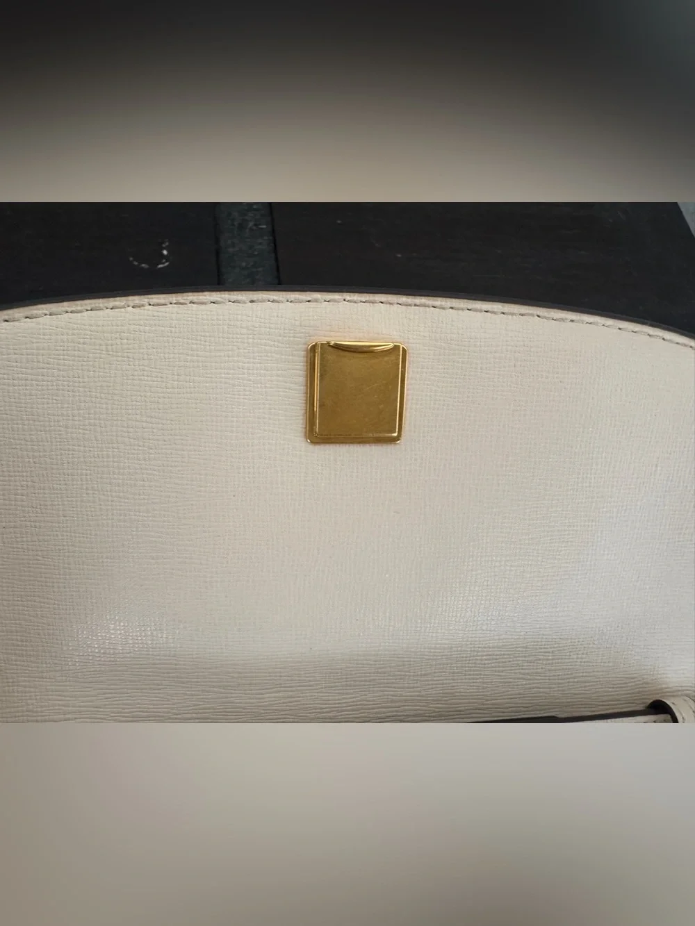 Tory Burch Cream Leather Chain Crossbody Bag